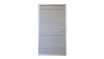 planeo Gardence Metallic - Alu-Universaltor Silbergrau mit Alurahmen
