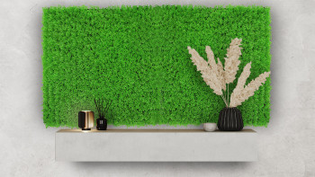 planeo Akustikpaneel - MixWall Leaf Mood Bright Green Design Grass 52 x 52 cm | Kunstpflanze (PLMW-51111)