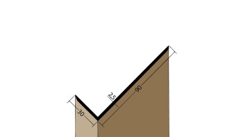 planeo Protect Winkelprofil - WP 30x90x2500mm braun