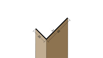 planeo Protect Winkelprofil - WP 30x60x2500mm braun