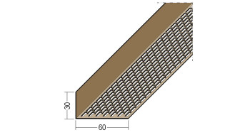 planeo Protect Lüftungswinkelprofil - LÜW 30x60x2500mm braun