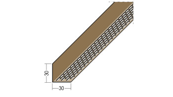 planeo Protect Lüftungswinkelprofil - LÜW 30x30x2500mm - schwarz