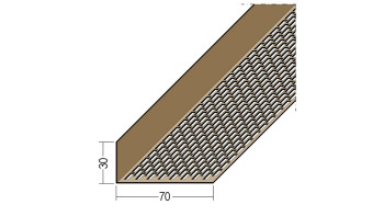 planeo Protect Lüftungswinkelprofil - LÜW 30x70x2500mm braun
