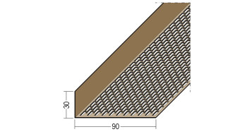 planeo Protect Lüftungswinkelprofil - LÜW 30x90x2500mm - braun