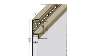 planeo Protect Traufenlüftungsprofil - TL 9mm Aufnahme 2500mm Länge braun