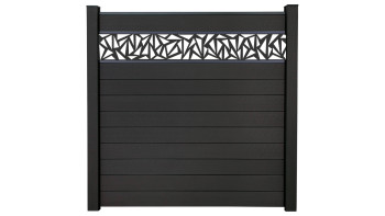 planeo Gardence Strong - BPC-Steckzaun Triangle Anthrazitgrau 180 x 180 cm