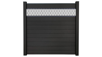 planeo Gardence Strong - BPC-Steckzaun Cube Anthrazitgrau 180 x 180 cm
