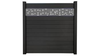 planeo Gardence Strong - BPC-Steckzaun Mesh Anthrazitgrau 180 x 180 cm