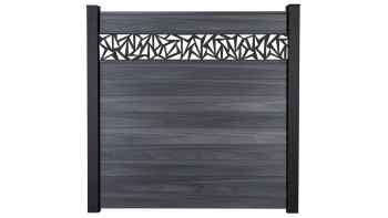 planeo Gardence Strong - BPC-Steckzaun Triangle Steingrau co-ex 180 x 180 cm