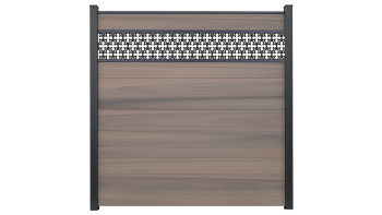 planeo Gardence Strong - BPC-Steckzaun Oriental Bi-Color co-ex 180 x 180 cm