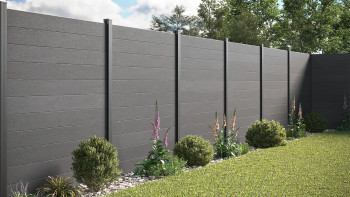 planeo Solid - Gartenzaun Quadratisch Anthrazitgrau