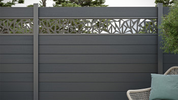 planeo Gardence Strong - BPC-Gartenzaun Quadratisch Anthrazitgrau