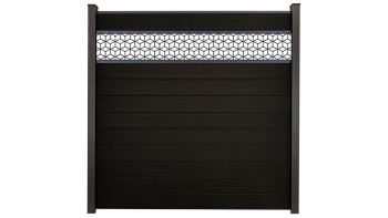 planeo Gardence Strong - BPC-Steckzaun Cube Schwarz co-ex 180 x 180 cm