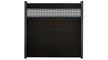 planeo Gardence Strong - BPC-Steckzaun Abstract Schwarz co-ex 180 x 180 cm