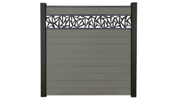 planeo Gardence Strong - BPC-Steckzaun Triangle Grau 180 x 180 cm