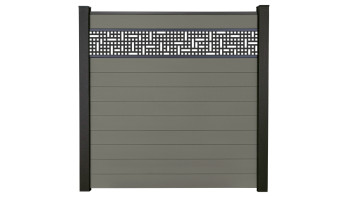 planeo Gardence Strong - BPC-Steckzaun Mesh Grau 180 x 180 cm