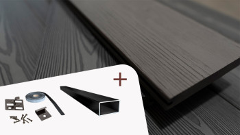 Komplett-Set planeo Elegant - Pro 3D Massivdiele Holzstruktur Graueiche