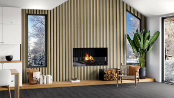 Skaben Energiesparpaneele SilentWall Thermo - Eiche Natur - 250 x 48 cm