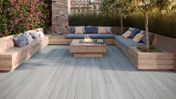 planeo Elegant BPC Terrassendiele - Pro 3D Massivdiele Silbereiche Holzstruktur