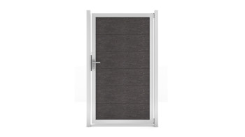 planeo Gardence Guard - BPC-Universaltor Anthrazitgrau mit Alu-Rahmen in Silber | EV1