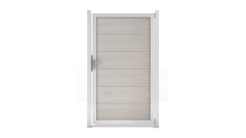 planeo Gardence Guard - BPC-Universaltor Bi-Color Sand mit Alu-Rahmen in Silber | EV1