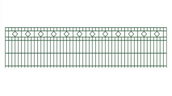 planeo Doppelstab Schmuckzaun Karree 6/6/6 RAL 6005 Moosgrün