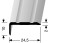 planeo Fertigwinkel gebogen 90° Silber 30 x 30 cm mit 10 mm Höhe