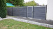 planeo Solid - Gartenzaun Designblende Glas15 Steingrau co-ex
