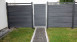planeo Solid - Gartenzaun Designblende Glas15 Steingrau co-ex