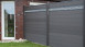 planeo Solid - Gartenzaun Designblende Alu15 Steingrau co-ex