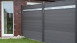 planeo Solid - Gartenzaun Designblende Glas15 Steingrau co-ex