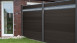 planeo Solid - Gartenzaun Designblende Alu15 Walnuss co-ex