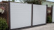 planeo Alumino - Gartenzaun Quadratisch Silbergrau