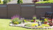 planeo Solid - Gartenzaun Designblende Glas15 Terra