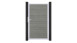 planeo Gardence Simply - PVC-Universaltor Grey Ash Cut mit Alu-Rahmen in Silber | EV1 100 x 180 cm